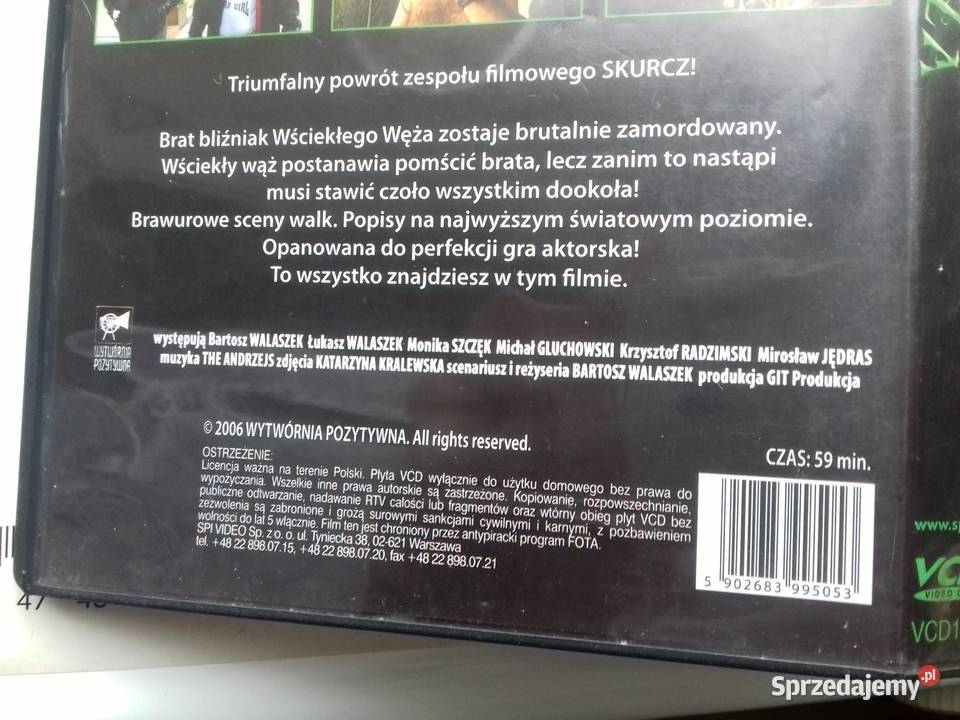 Film VCD Wściekłe pięści węża w oryginalnym Bydgoszcz sprzedam