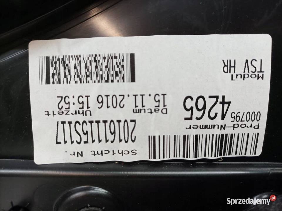 TAPICERKA BOCZEK PRAWY TYŁ SEDAN 2137300600