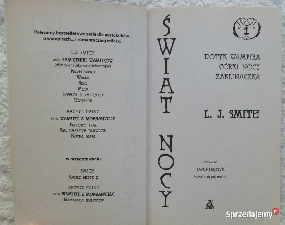 Swiat Nocy Cz 1 L J Smith Sprzedajemy Pl