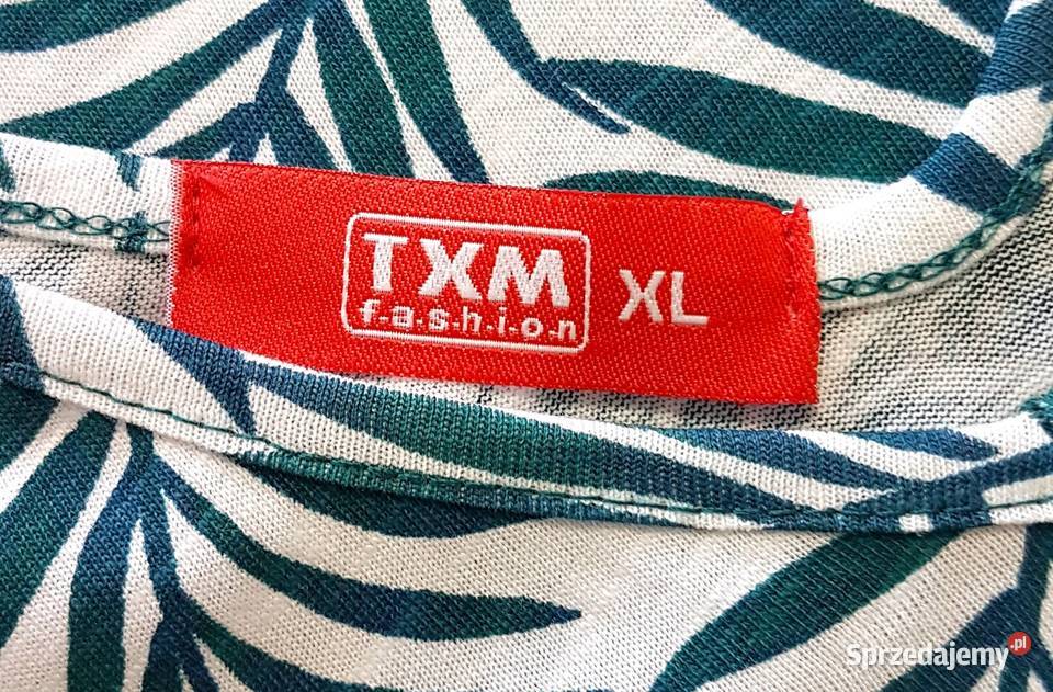 Damska bawełniana bluzka zielona krótki rękaw