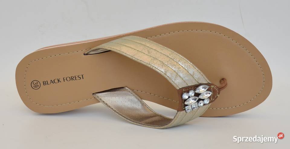 Damskie złote japonki rozmiar 37 żółty/złoty Żyrardów