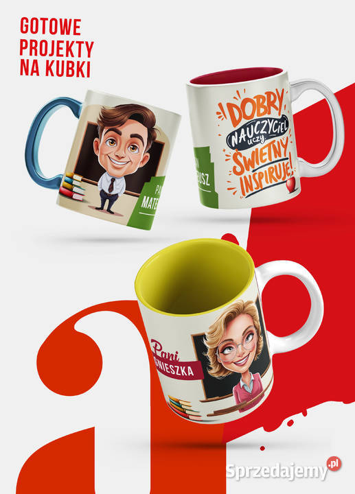 Szablony na Kubki Nauczycieli Projekty szkolne Pozostałe