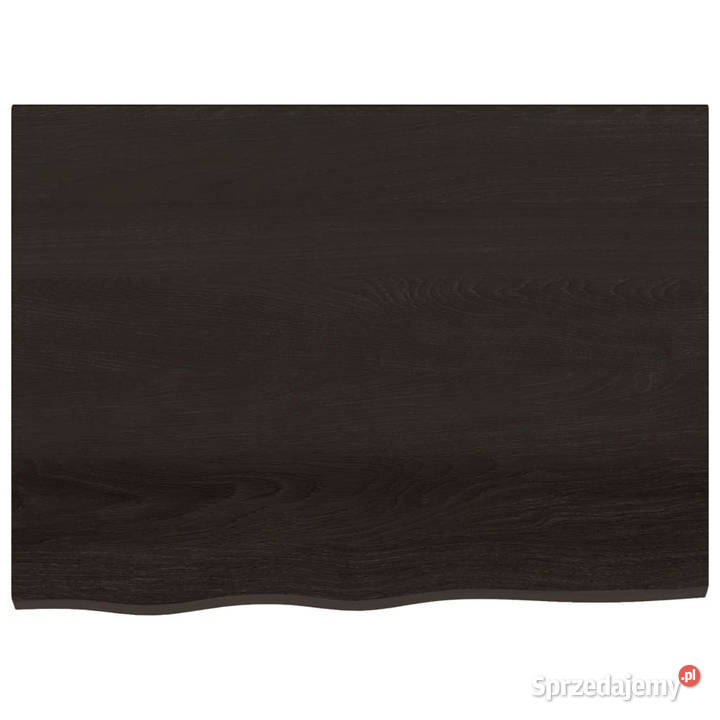 Blat stołu ciemnobrązowy 80x60x26 lite drewno Warszawa