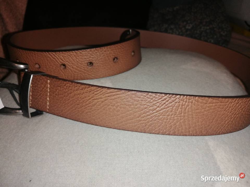 PASEK S SKÓRA NATURALNA Skórzany NOWY z metką Paski