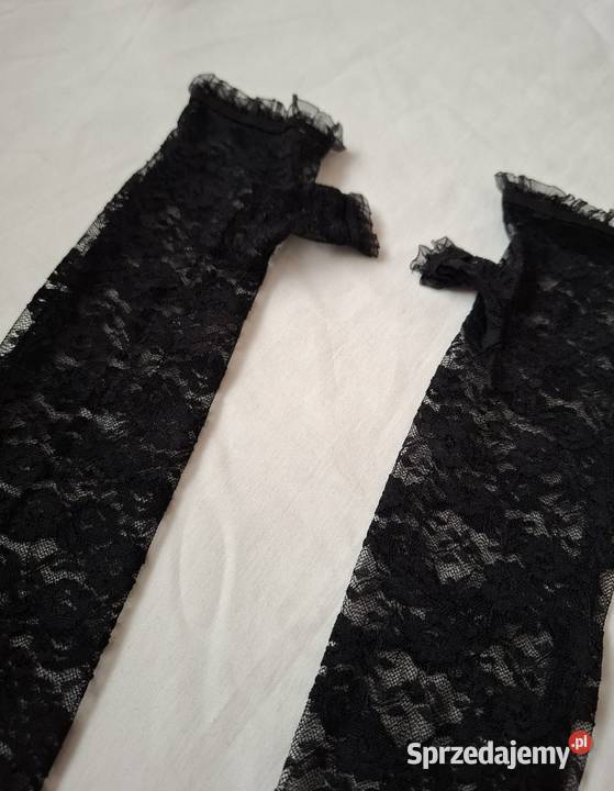 Czarne rękawki rękawiczki gotyckie koronkowe Dla kobiet Kraków