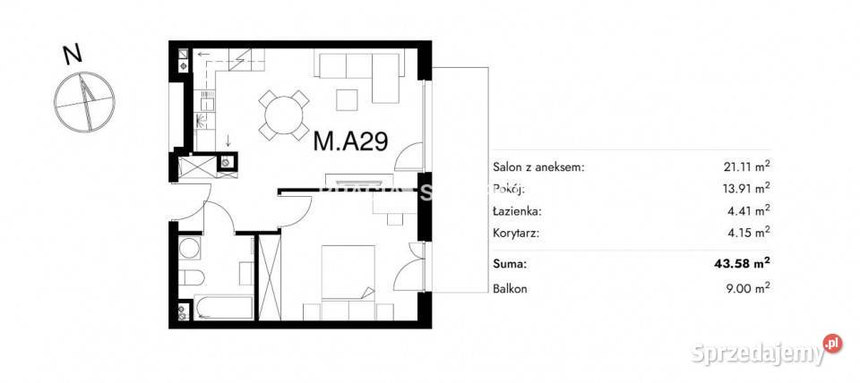 Mieszkanie Kraków Stelmachów 4358m2 2 pokojowe małopolskie sprzedam