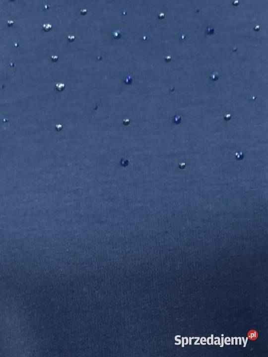 Bluzka damska bawełna cekonowy wzór 4446 biust niebieski Pątnów