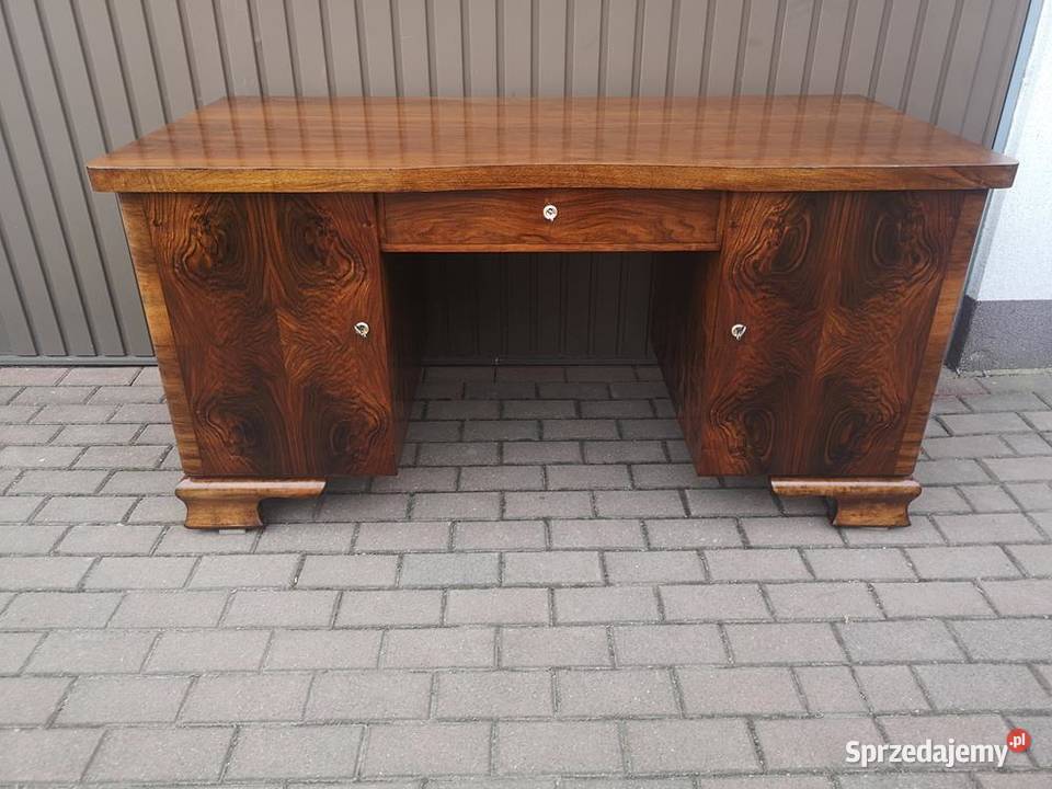 Biurko ARTDECO Orzech Zgrabne Stare Antyk