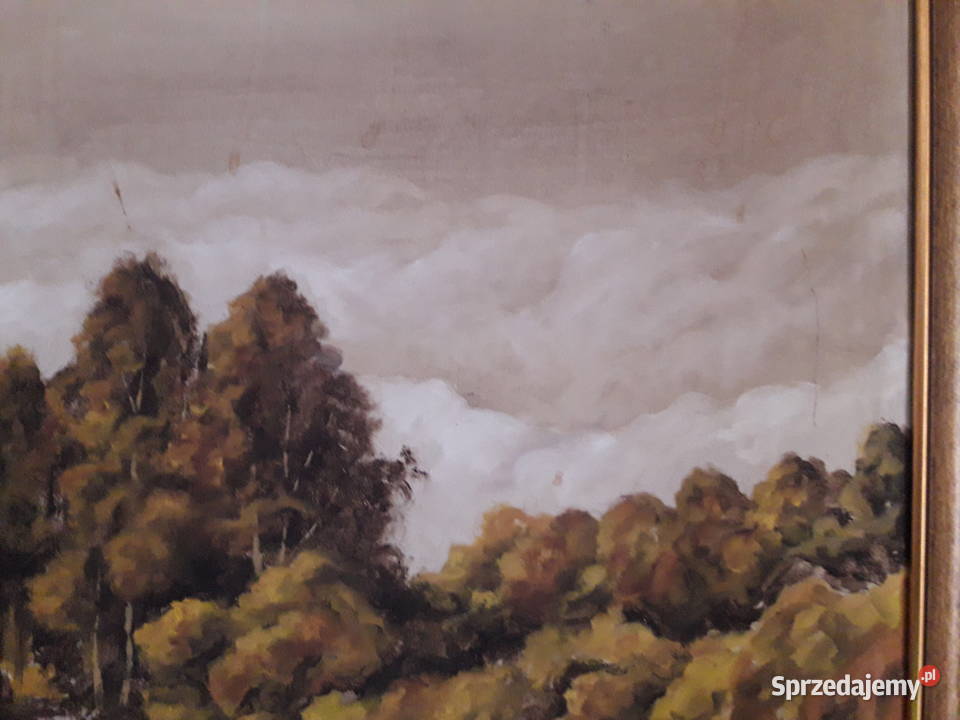Stary Wielki obraz olejny malowany na płótnie Kielce sprzedam