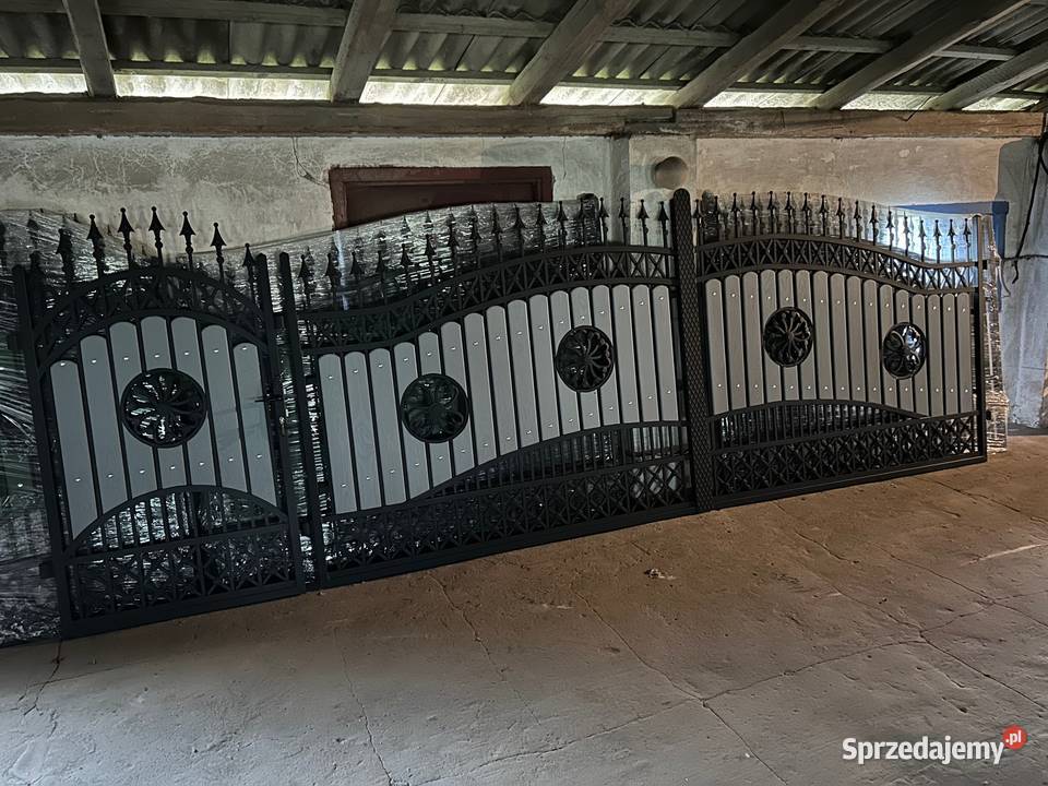 Brama Wjazdowa Dwuskrzydłowa Kuta Pręt Pełny Ruda