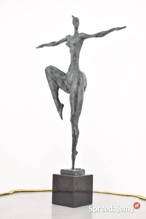 Nowoczesna Rzeźba Łgarska Kobieta Patyna Figura Kraków