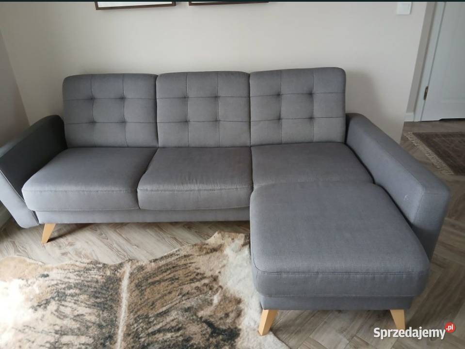 Narożnik Nappa szary z funkcją spania mazowieckie Warszawa