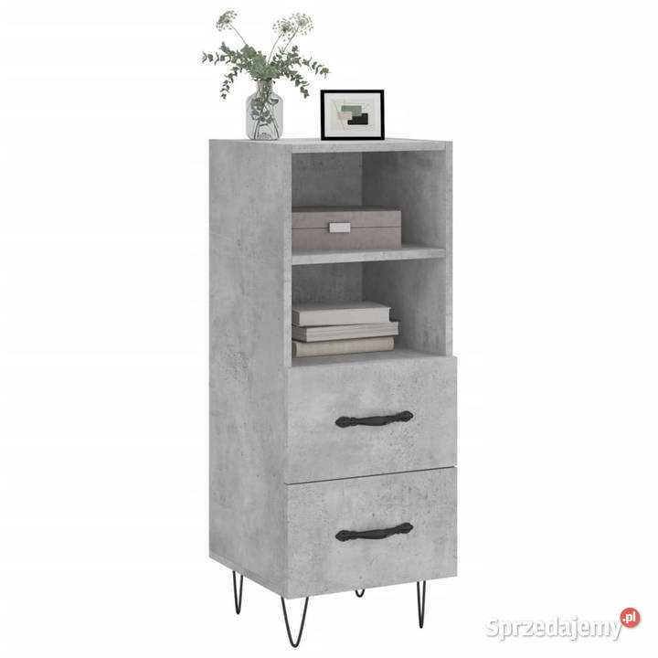 Szafka szarość betonu 345x34x90 materiał Warszawa