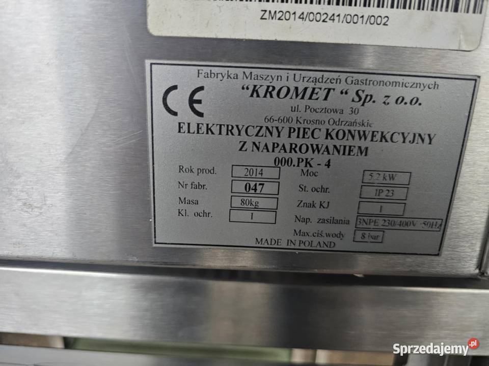 Piec konwekcyjny z naparowaniem sprzedam