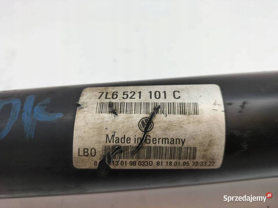 WAŁ NAPĘDOWY 7L6521101C VW Volkswagen Touareg I