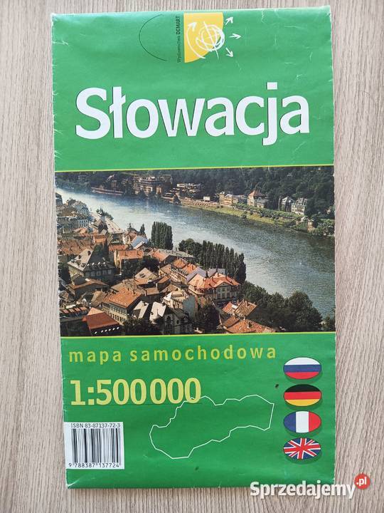Słowacja Mapa Samochodowa drogowa 1 500 000 miękka Kraków