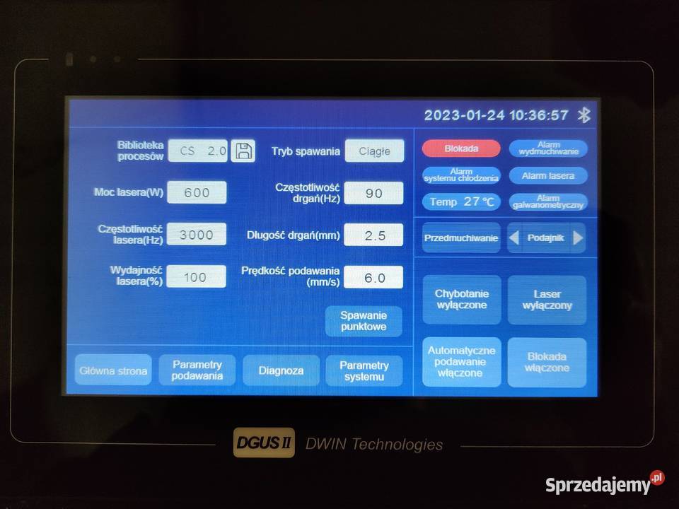 Ręczna spawarka laserowa 1000W z podajnikiem Gdańsk