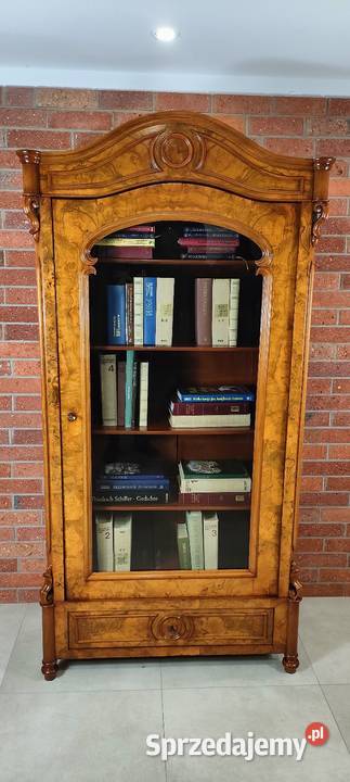 Piękna biblioteka witryna Ludwik Filip antyk Łagów