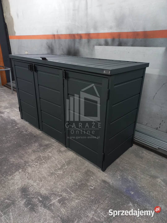 wiata śmietnikowa obudowa kubłów 207x80x120 Nysa