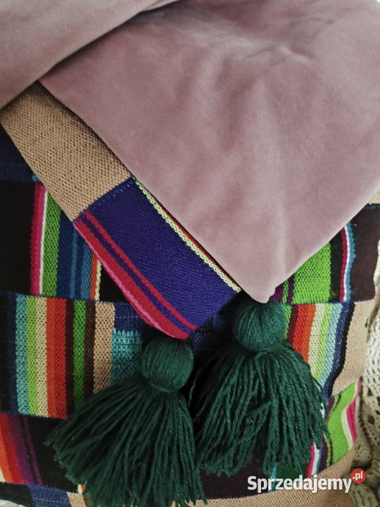 Poszewka na poduszkę kilim wełna folk Starachowice