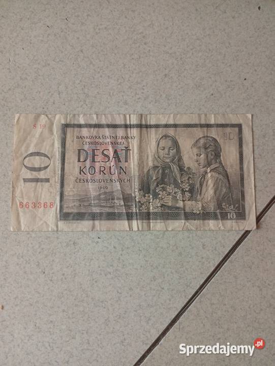 Banknot 10 koron czeskich 1960r Stan