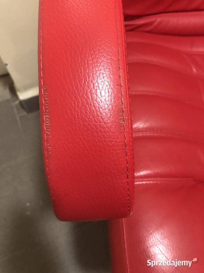 Dwa fotele biurowe regulowane skórzane Kraków