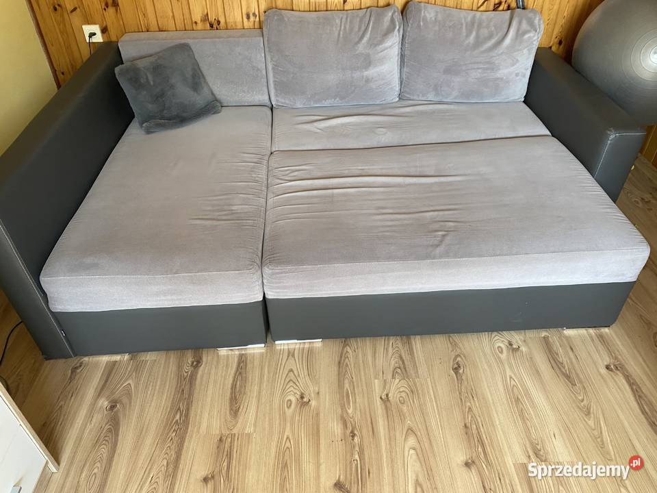 Narożnik szary używany tanio wielkopolskie Łekno