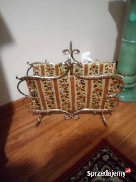 Stary stojak na gazety Francja mosiądz