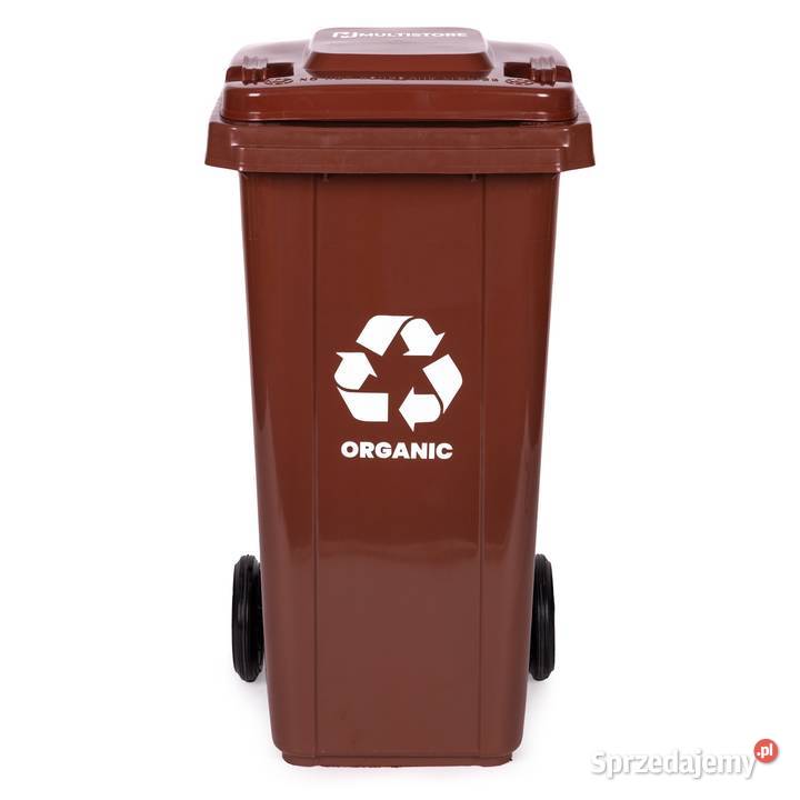 Kosz na śmieci 240L brązowy BIO