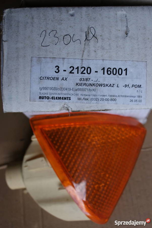 KIERUNEK LEWY CITROEN AX POMARAŃCZOWY mazowieckie Białobrzegi