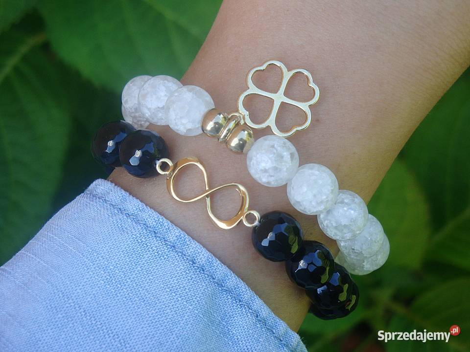 Bransoletki damskie z Kryształu górskiego i świętokrzyskie Kielce