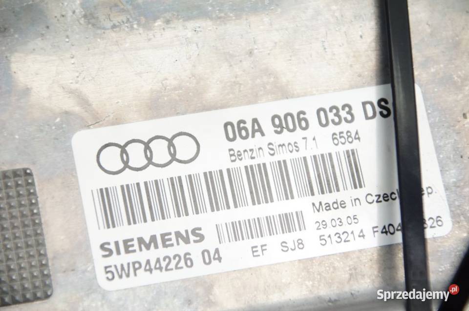 KOMPUTER SILNIKA ECU AUDI A3 8P 06A906033DS osobowe Lipno