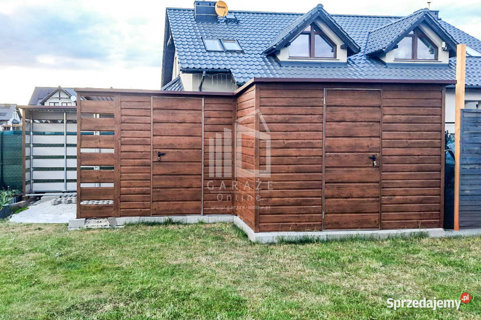 Schowek Domek Ogrodowy 5x5 Wiata 2x Drzwi Jasny blacha sprzedam