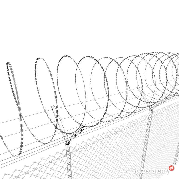 Zasieki concertina 730 mm 54 zwoje 5 złączki Szczecin