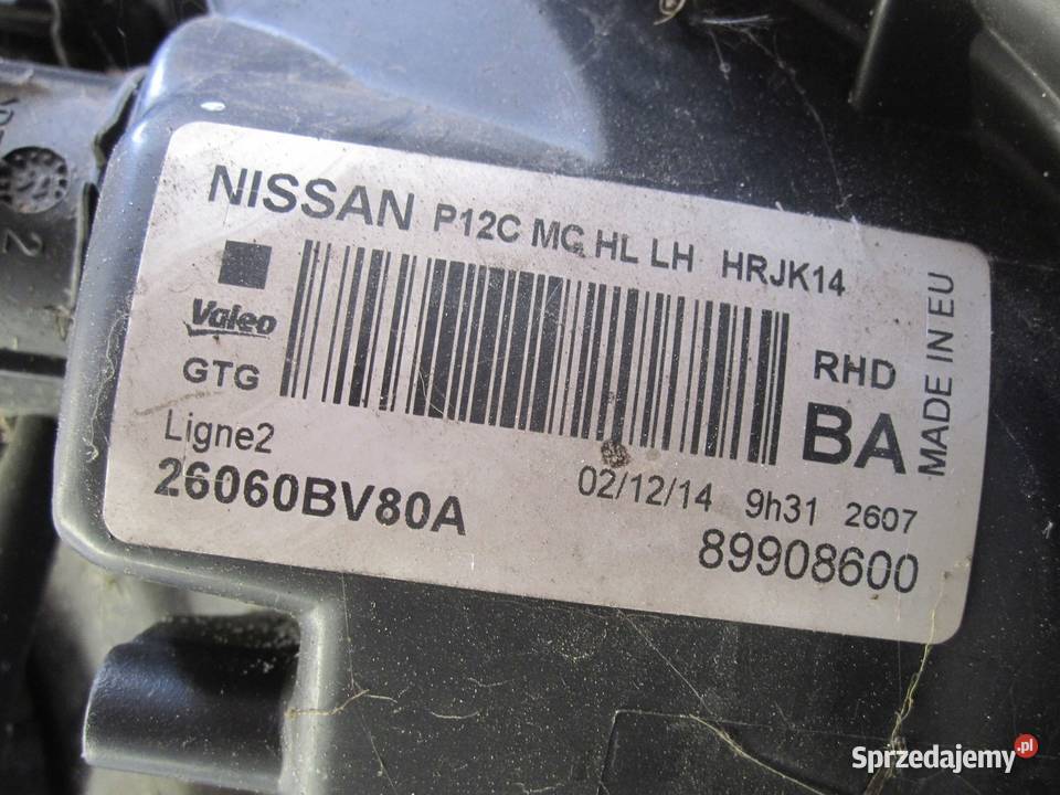 NISSAN JUKE I LIFT 15r lampa lewa przód Kielce