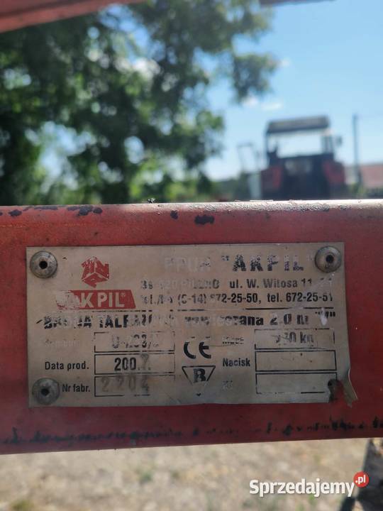 Sprzedam talerzowke 2 metry wał strunowy Wilków sprzedam