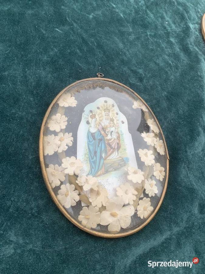 Polski obrazek św szkłem Łowicz