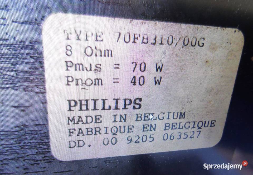 Kolumny stereo Philips FB310 moc 2x 70 wat 8 ohm Jasło sprzedam