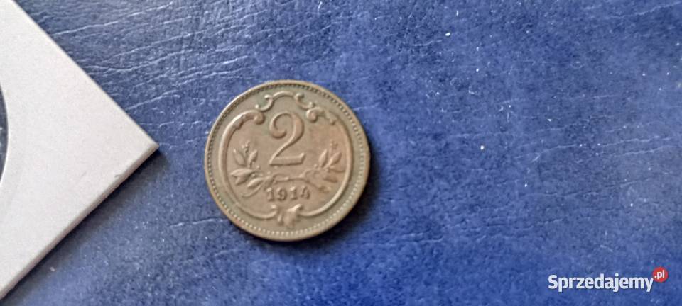 Stare monety 2 halerze 1914 Austria Numizmatyka Lesko