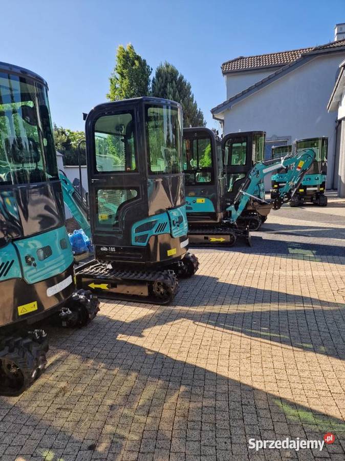 Minikoparka CASTER 18S Silnik Kubota 1800 BOGATE pełny VAT Łódź