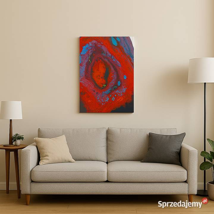 Abstrakcyjny obraz do salonu własnoręcznie Obrazki i obrazy Ciechanów
