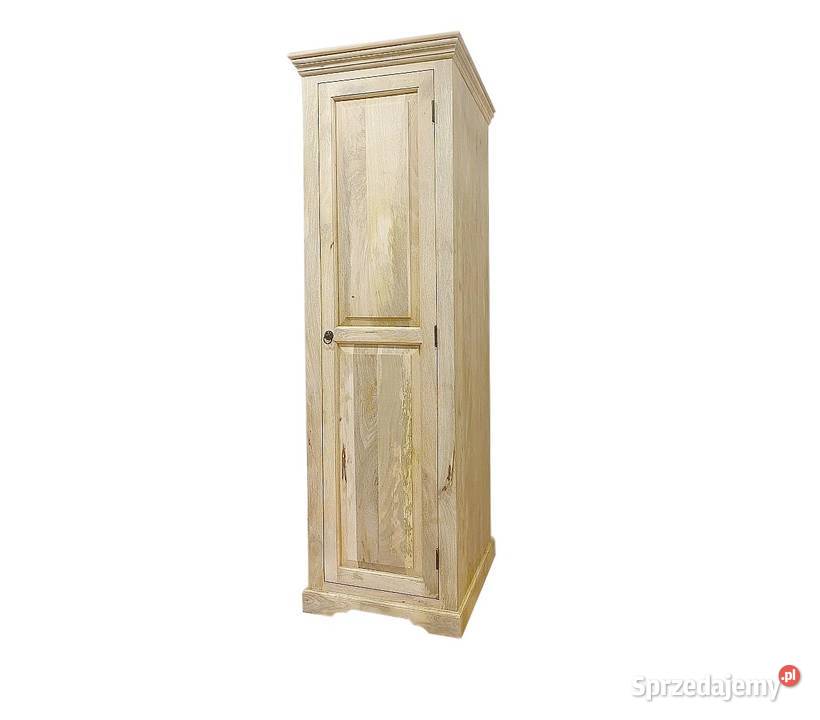 Wąska jasna drewniana szafa YORK z mango 60cm Szafy, regały, półki sprzedam