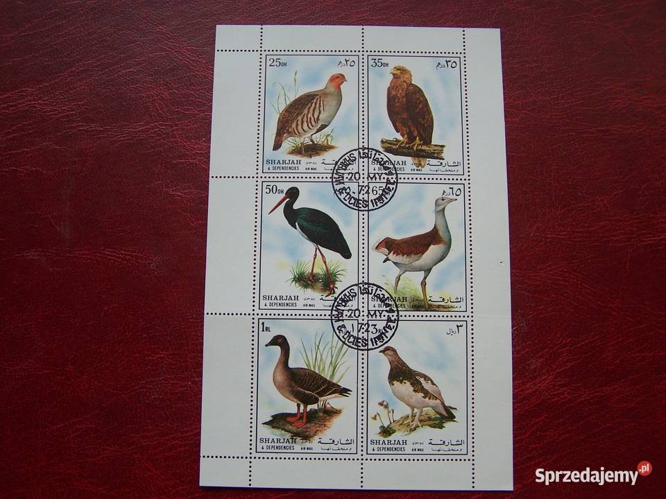 Sharjah 1972 CTO Fauna Ptaki2 Filatelistyka Filatelistyka Tychy