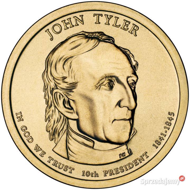 moneta 1 Dolar John Tyler 2009 CERTYFIKAT X9348 mazowieckie