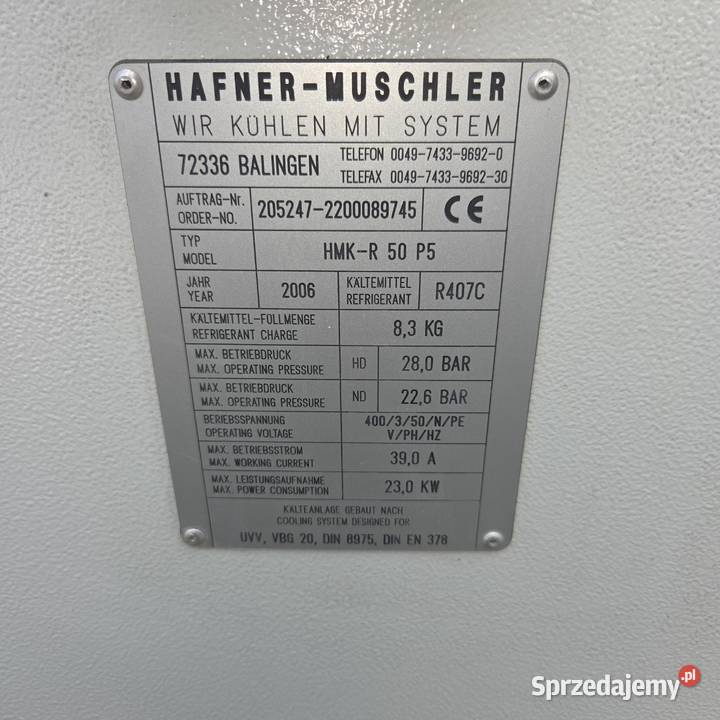 chiller 50 kW z modułem hydraulicznym gotowy do wielkopolskie Środa Wielkopolska