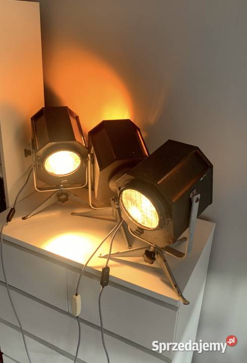 Lampa teatralna PRL lata 7080 loft