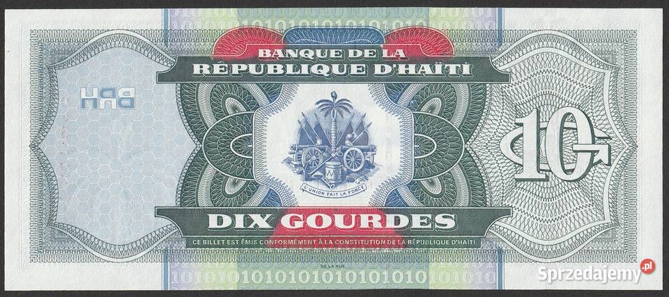 HAITI 10 GOURDES 2000 STAN BANKOWY UNC Łódź