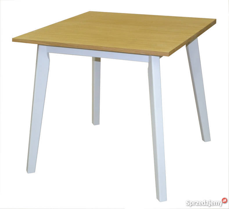 STÓŁ KWADRAT STOLIK BIAŁY KUCHENNY ŁAWA 6060 Tołkiny