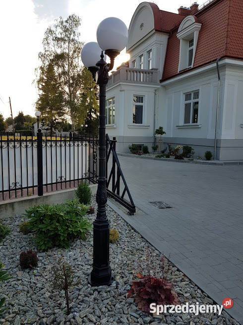 ogrodowa żeliwna lampa solidna oświetlenie Gołdap