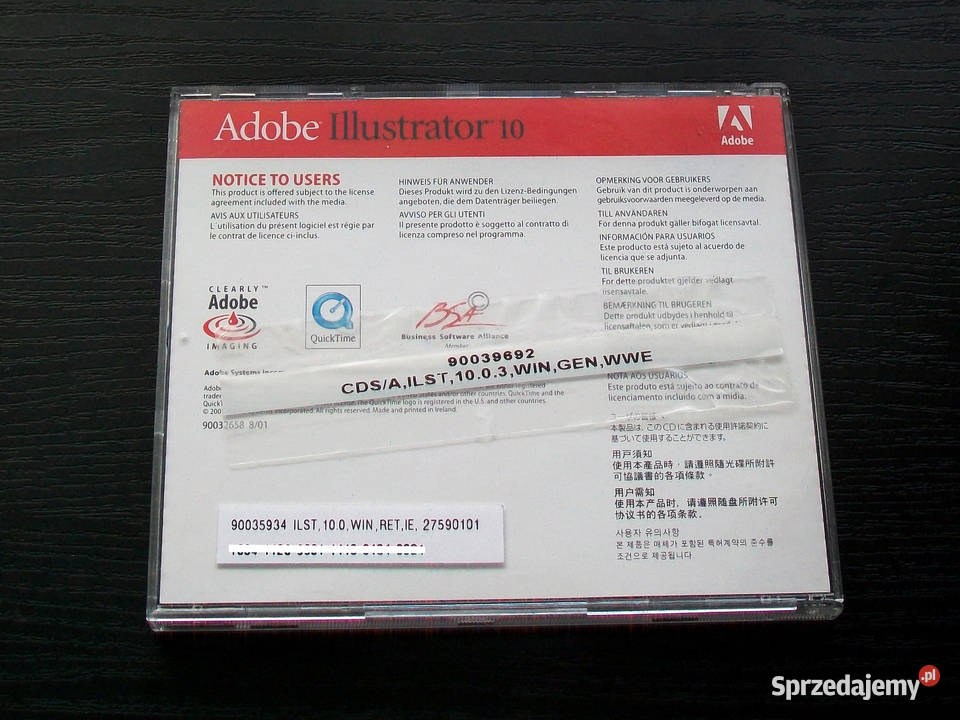 Płyta Adobe Illustrator 100 na Windows serial Brzeg sprzedam